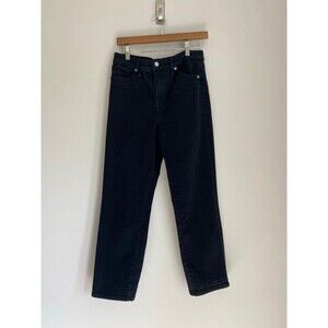 Express High-Rise Black Straight-Leg Jeans